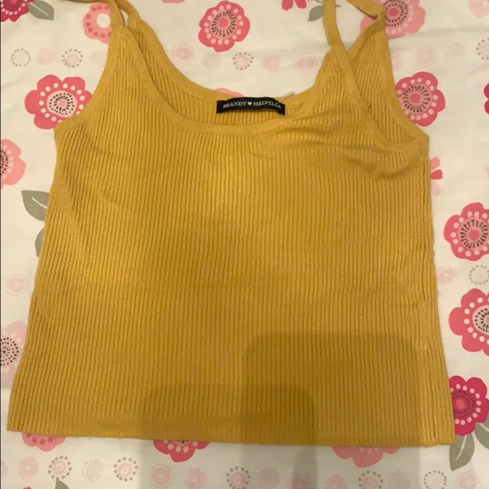 yellow crop top